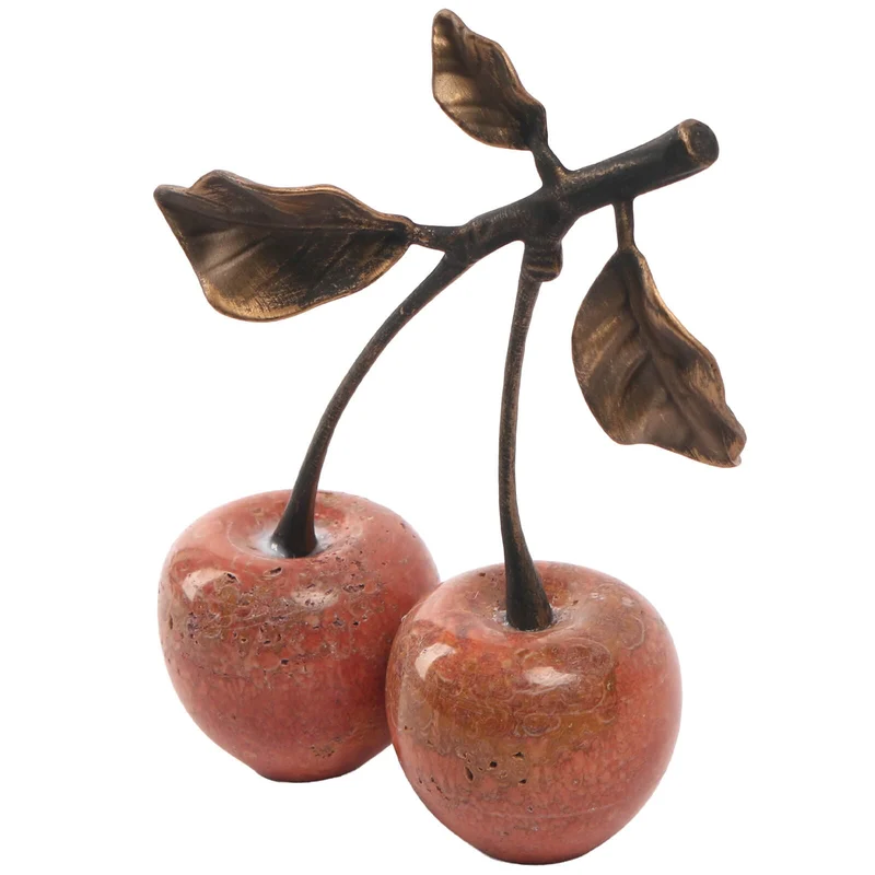 Cherry Ornament in Red Marble