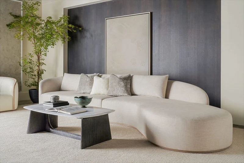 Repose Wooden Coffee Table Marble Top
