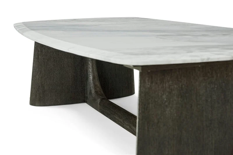 Repose Wooden Coffee Table Marble Top