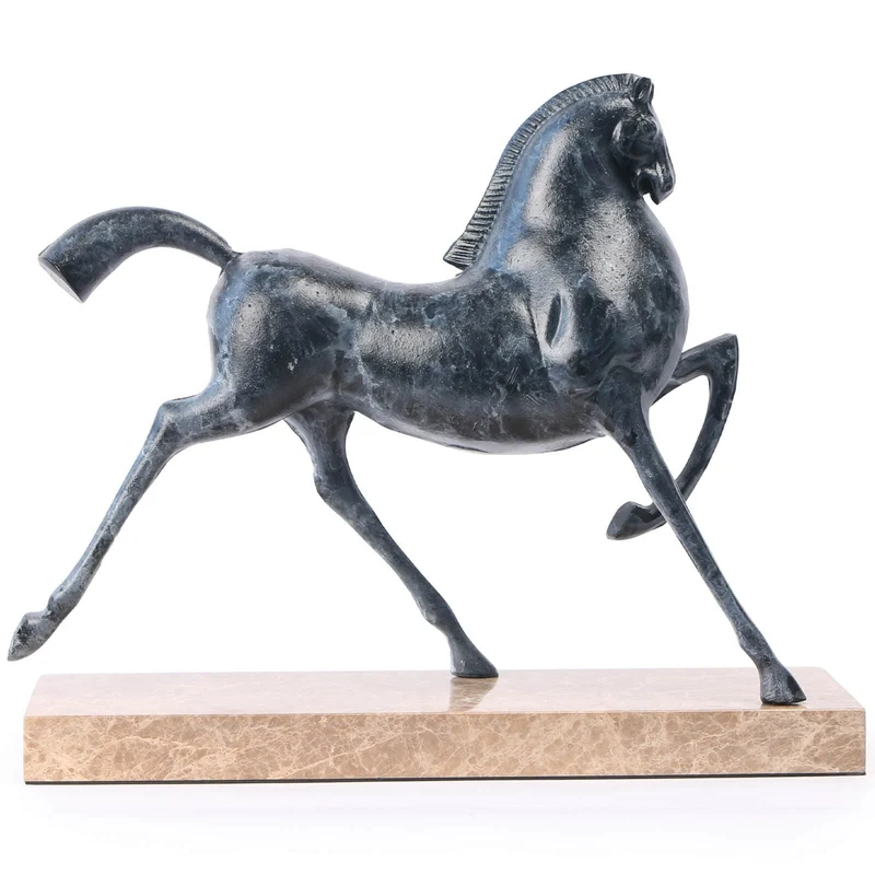 Flying Horse Sculpture in Dark Nickel