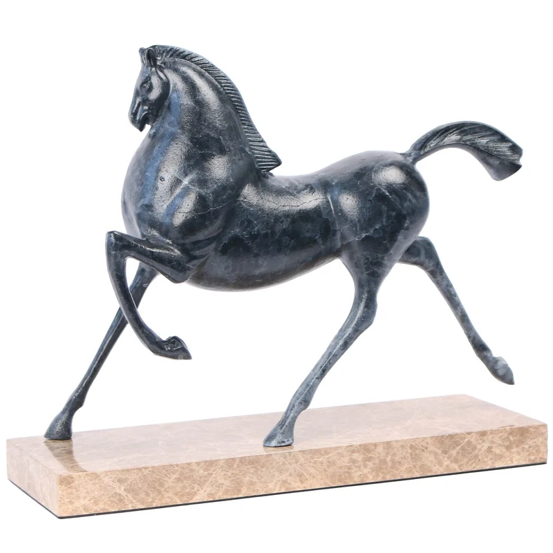 Flying Horse Sculpture in Dark Nickel