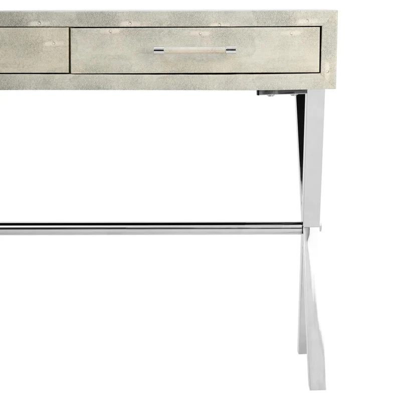 Cardona Two Drawer Grey Shagreen Effect Console Table