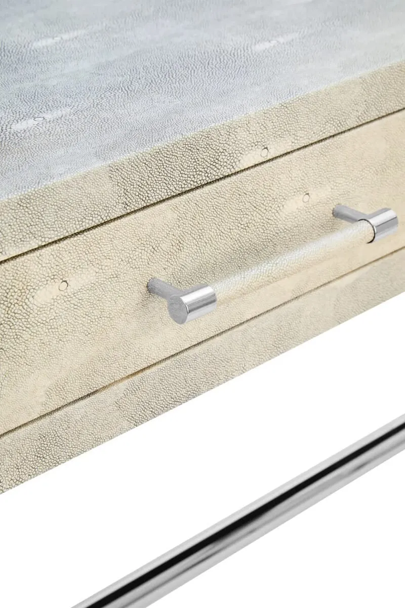 Cardona Two Drawer Grey Shagreen Effect Console Table