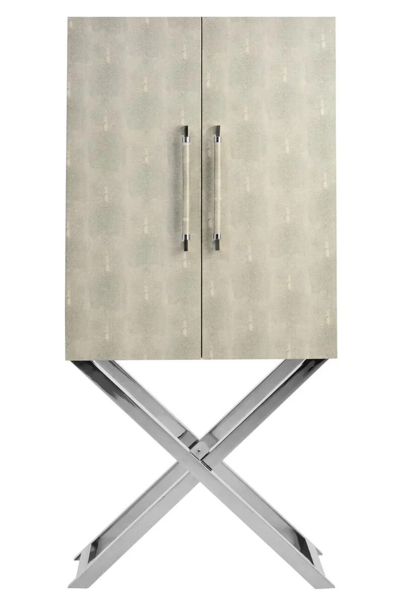 Cardona Two Door Grey Shagreen Effect Cabinet