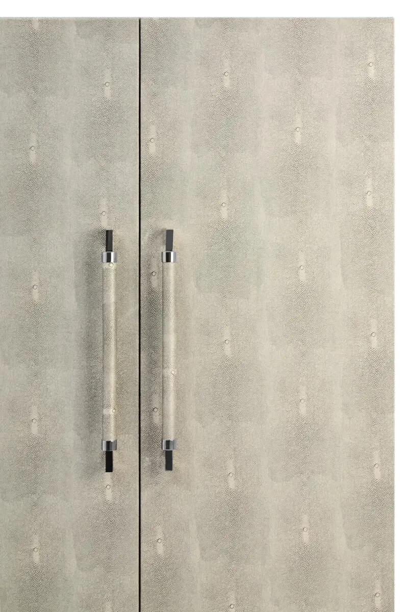 Cardona Two Door Grey Shagreen Effect Cabinet