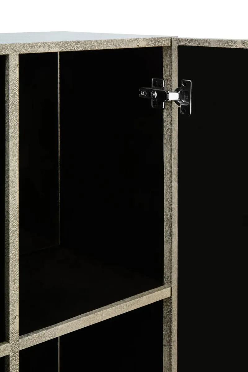 Cardona Two Door Grey Shagreen Effect Cabinet