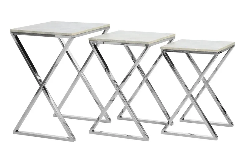 Cardona Nest of Three Shagreen Effect Tables