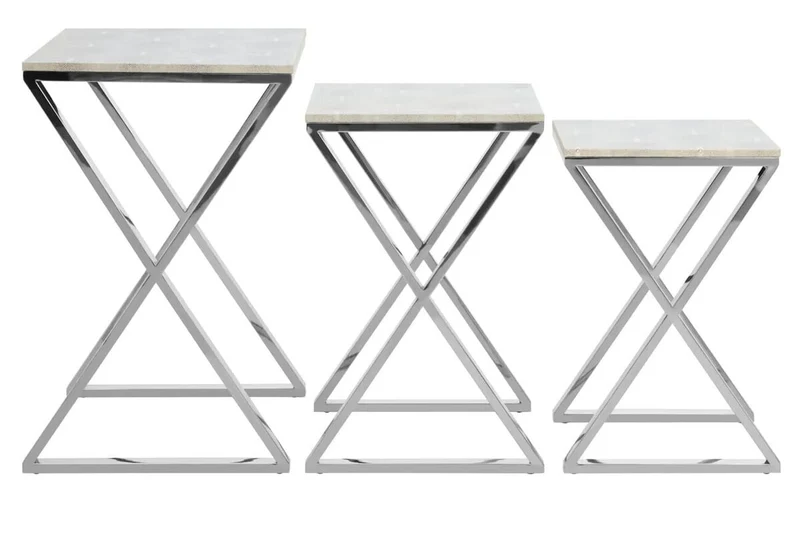 Cardona Nest of Three Shagreen Effect Tables