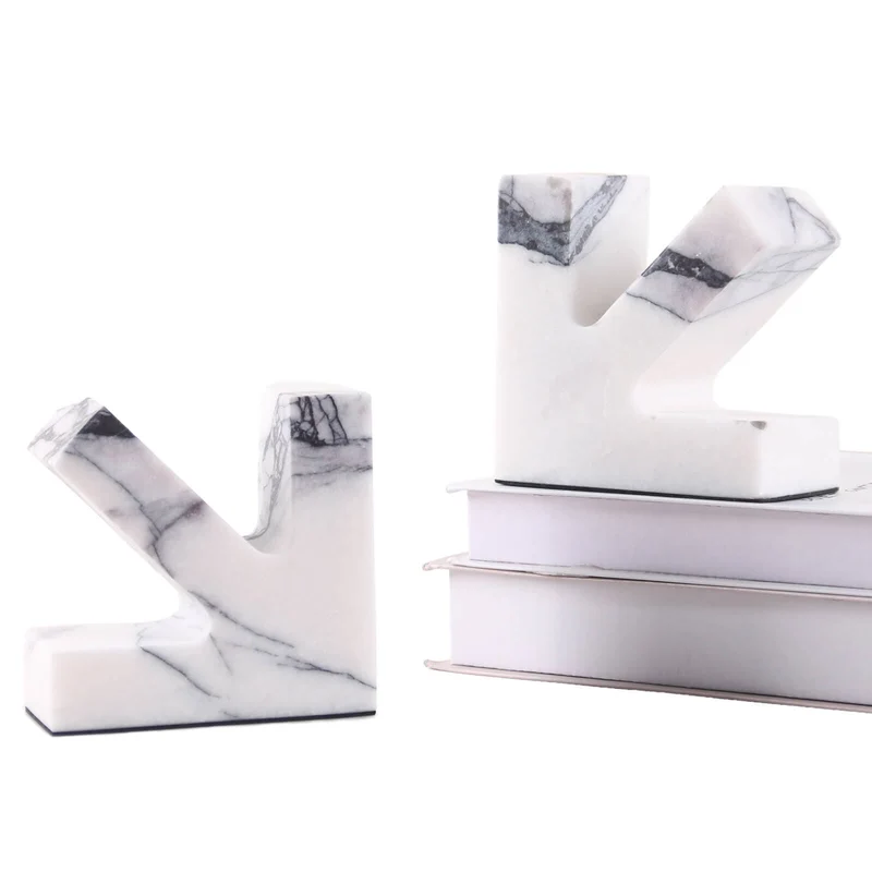 Arrow Bookends in Marble