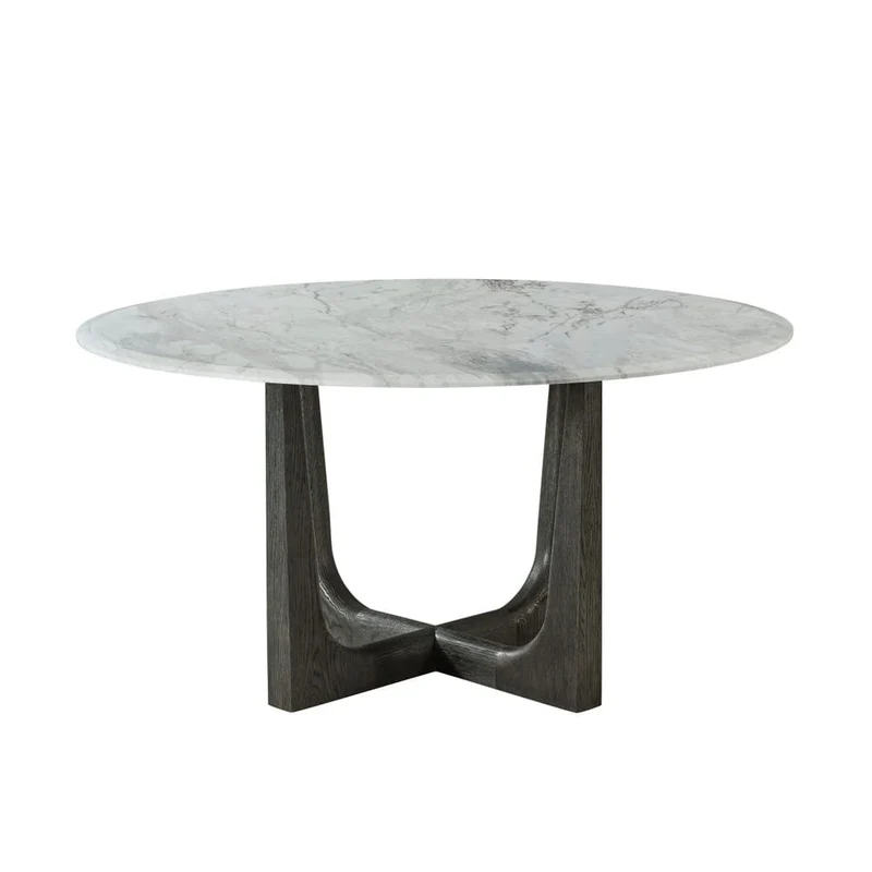Repose Round Dining Table Marble Top