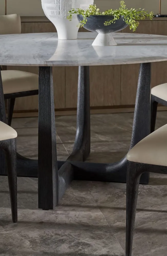 Repose Round Dining Table Marble Top