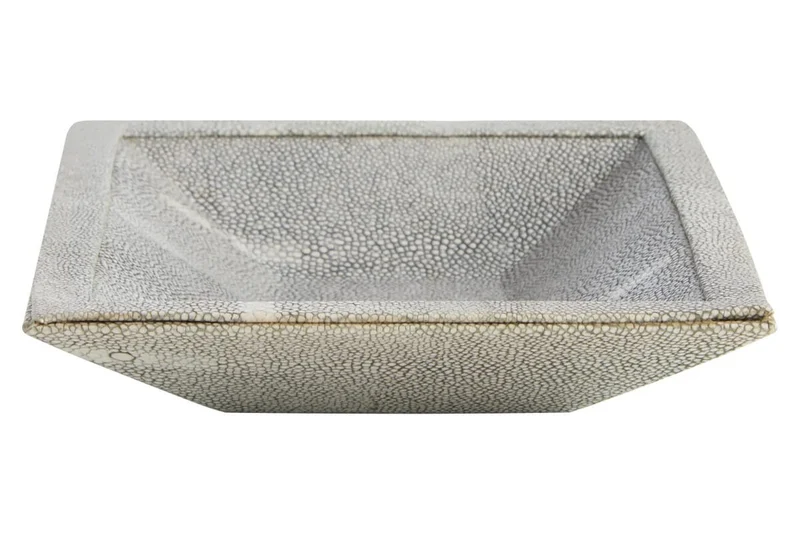Cardona Grey Shagreen Effect Trinket Dish