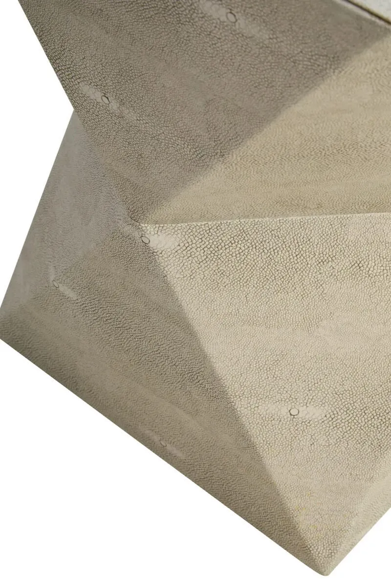 Cardona Grey Shagreen Effect Side Table
