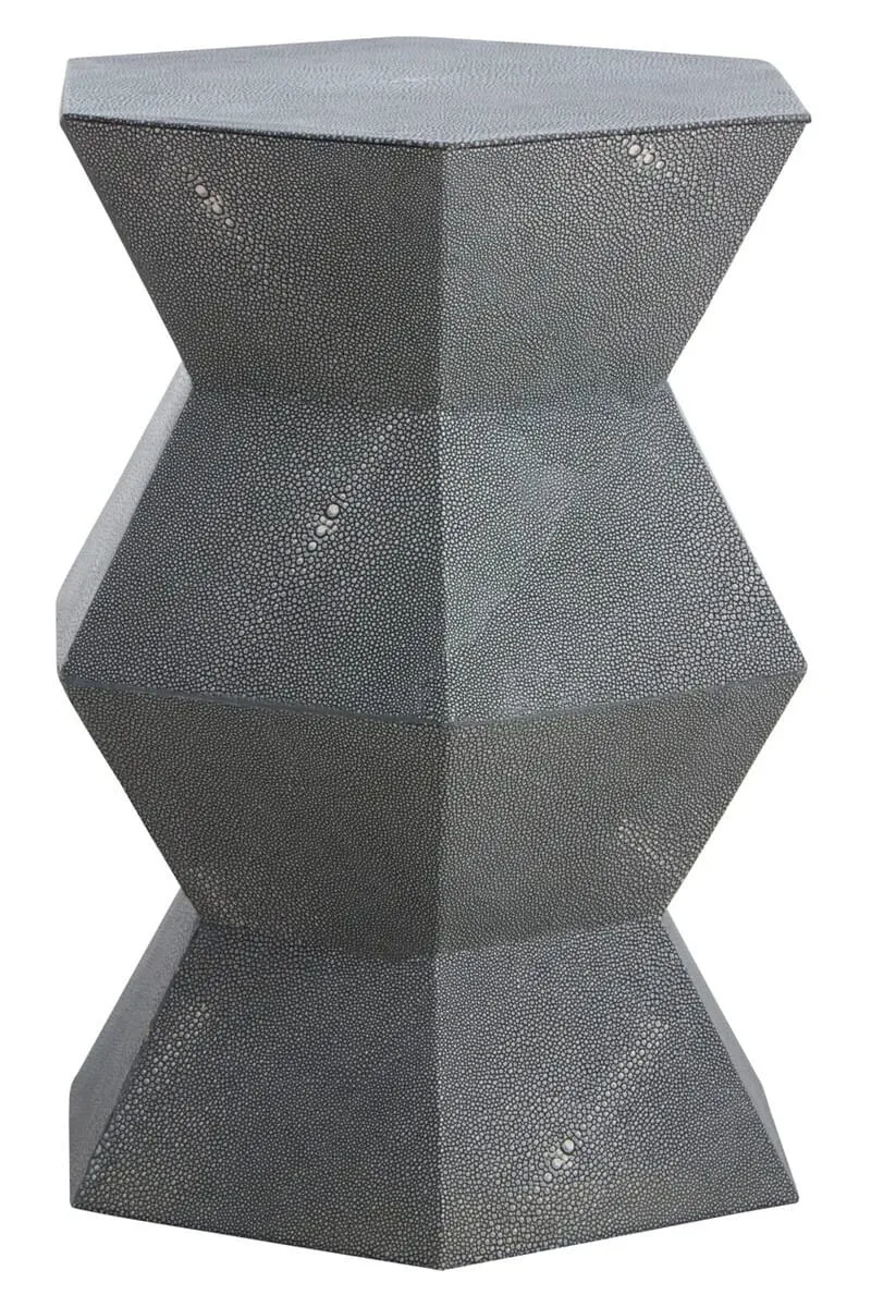 Cardona Blue Shagreen Effect Side Table