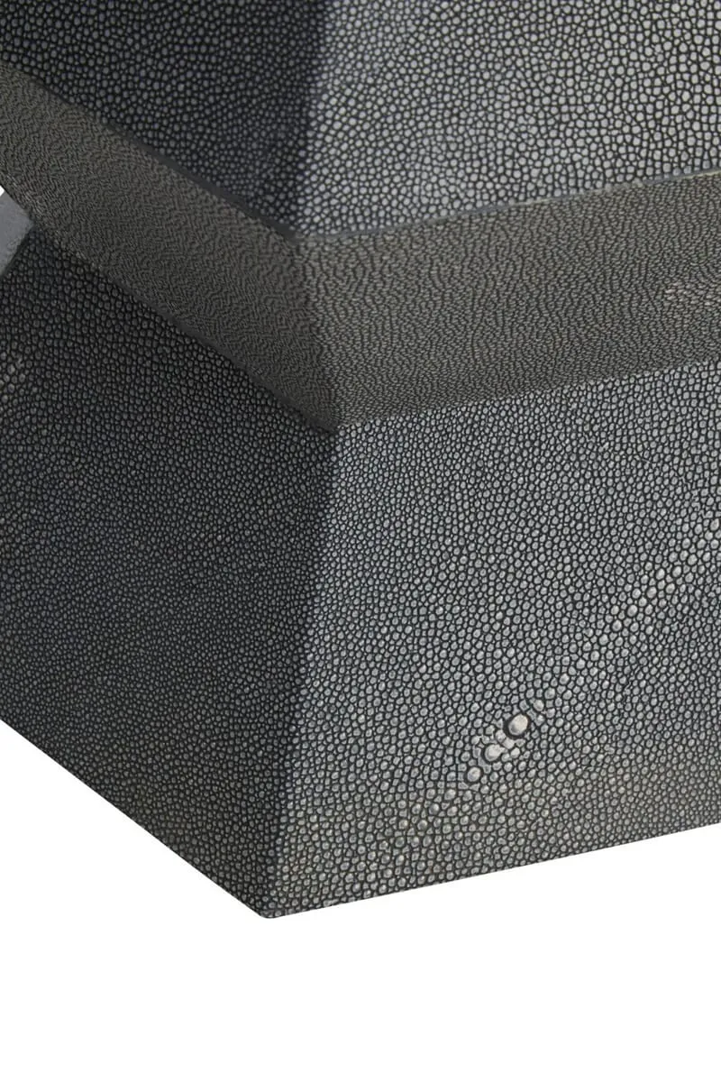 Cardona Blue Shagreen Effect Side Table