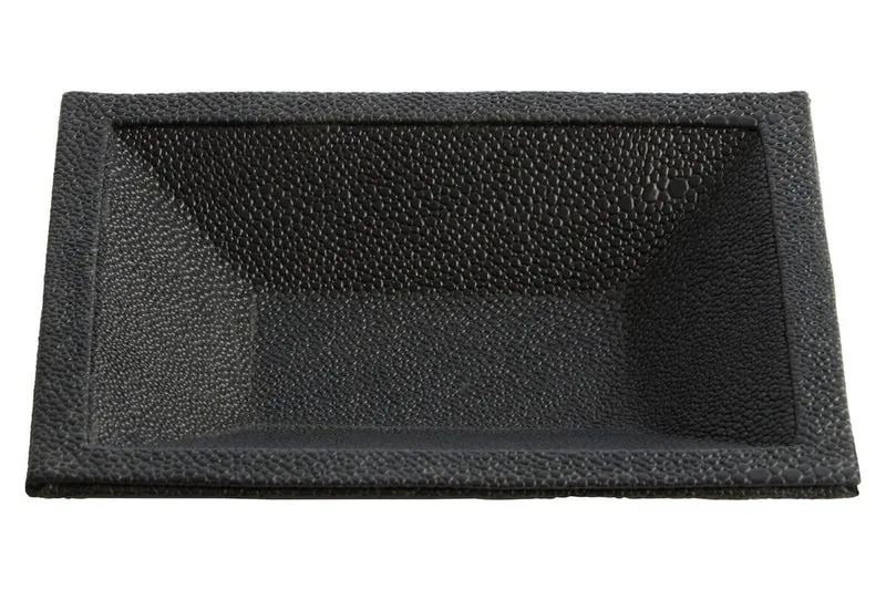 Cardona Black Shagreen Effect Trinket Dish