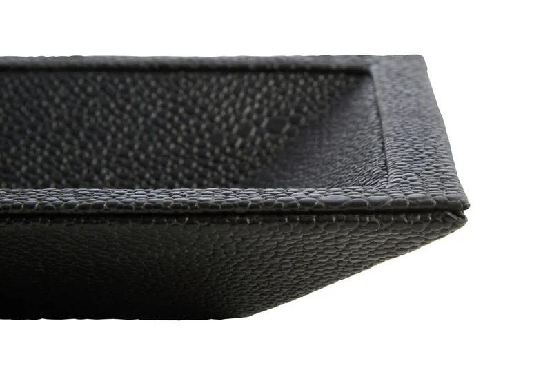 Cardona Black Shagreen Effect Trinket Dish