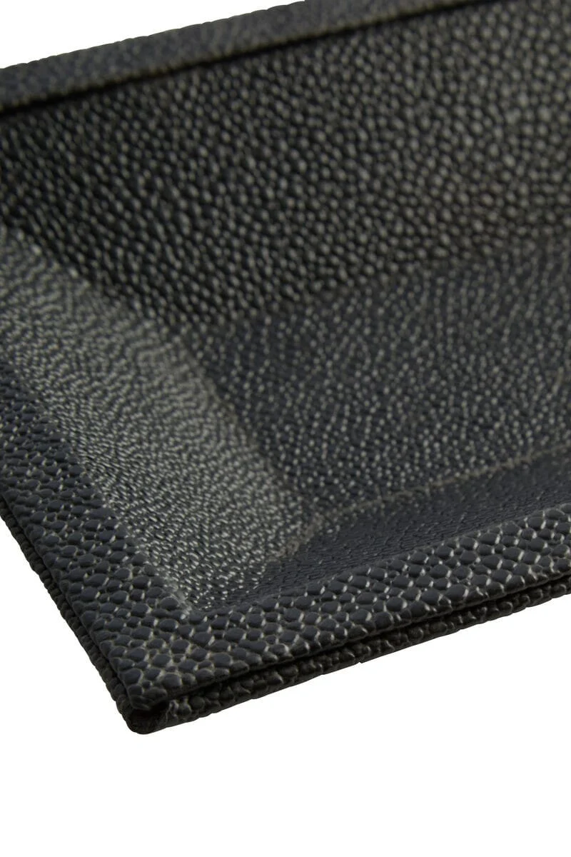 Cardona Black Shagreen Effect Trinket Dish