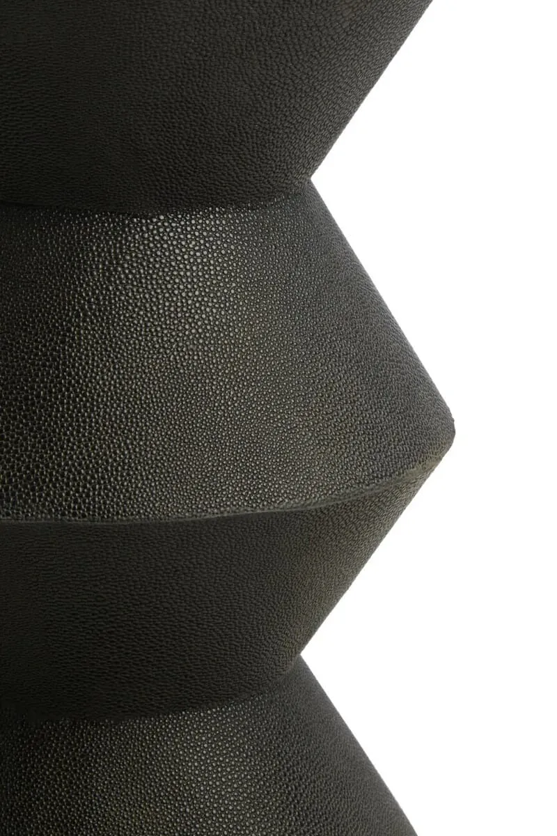 Cardona Black Shagreen Effect Side Table