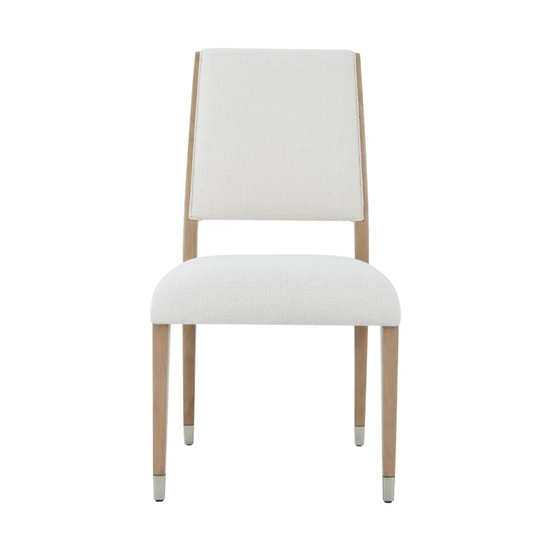 Origins Wooden Upholstered Dining Side Chair in Sesame Finish