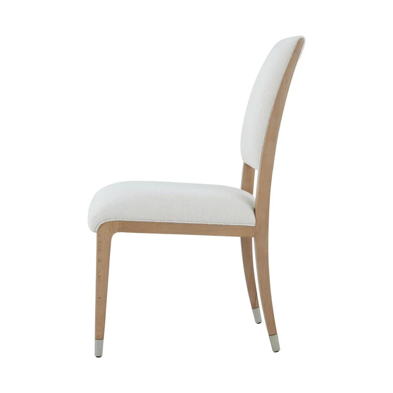 Origins Wooden Upholstered Dining Side Chair in Sesame Finish