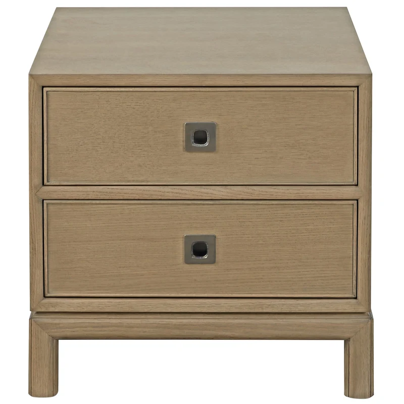 Montauk 2-Drawer Side Table Dark
