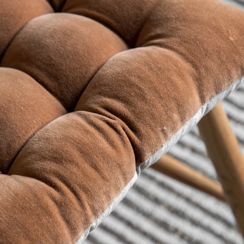 Cotton Velvet Seatpad Tan | OUTLET