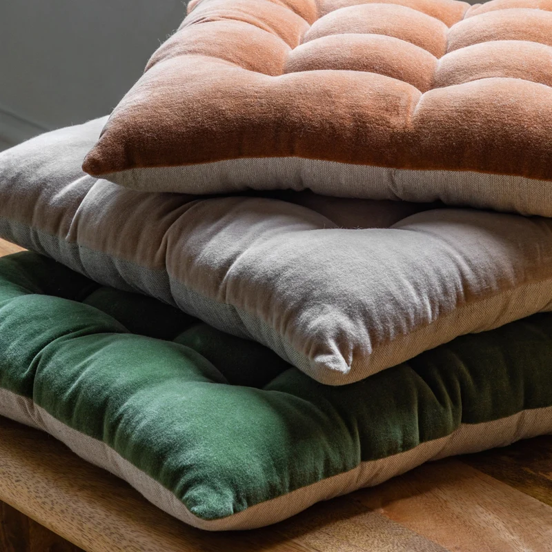 Cotton Velvet Seatpad Tan | OUTLET