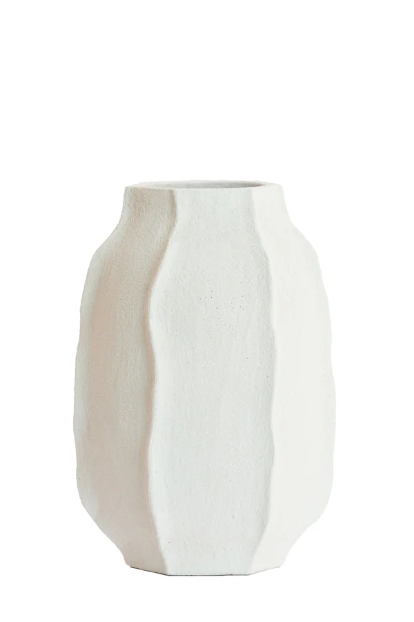 Vase deco 33x50 cm SAPHIRA matt white | OUTLET