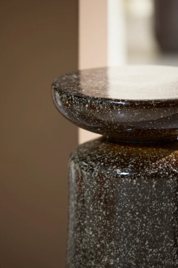 Side table 33,5x45 cm KOTOR ceramics dark brown
