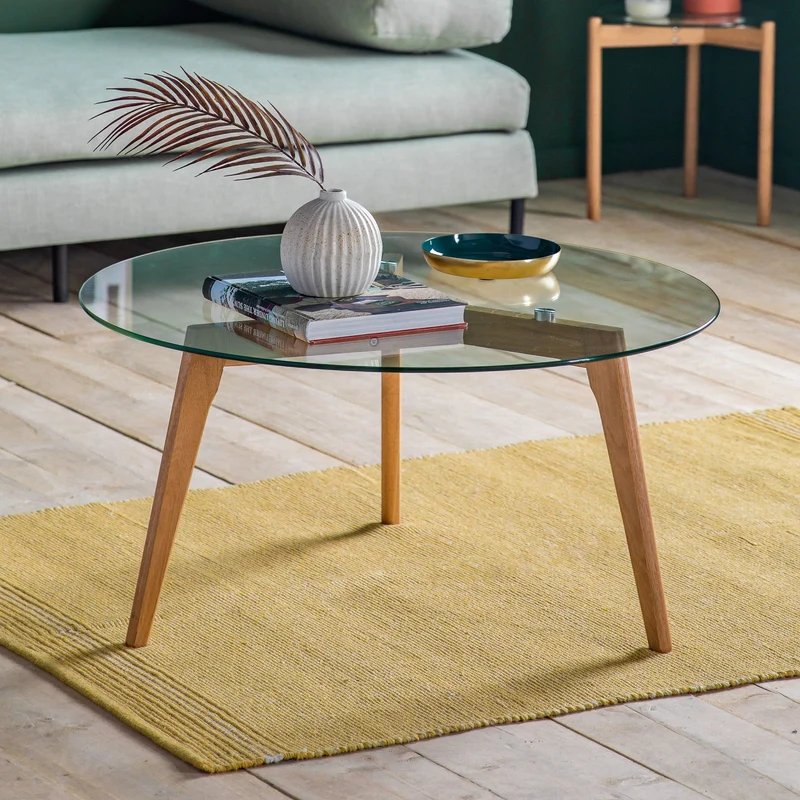 Barwick Round Coffee Table Oak 900x900x450mm | OUTLET