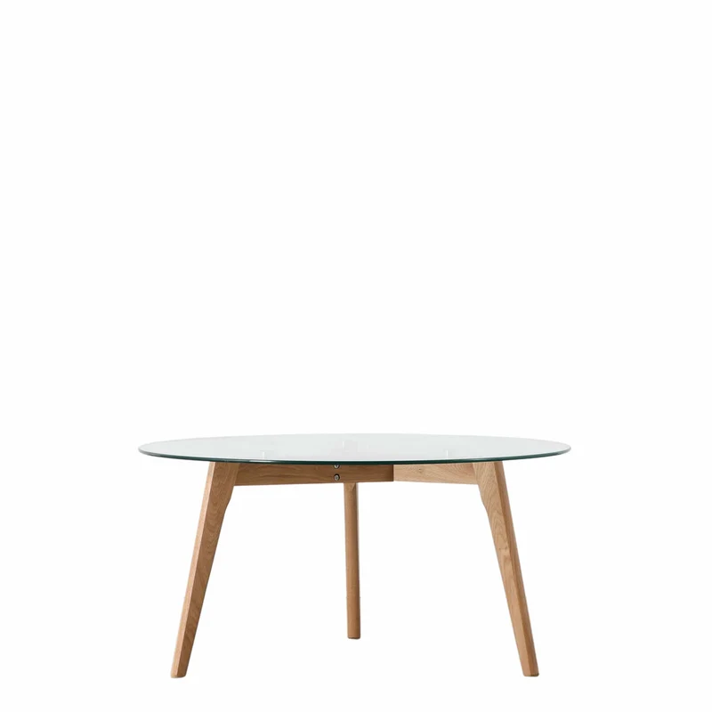Barwick Round Coffee Table Oak 900x900x450mm | OUTLET