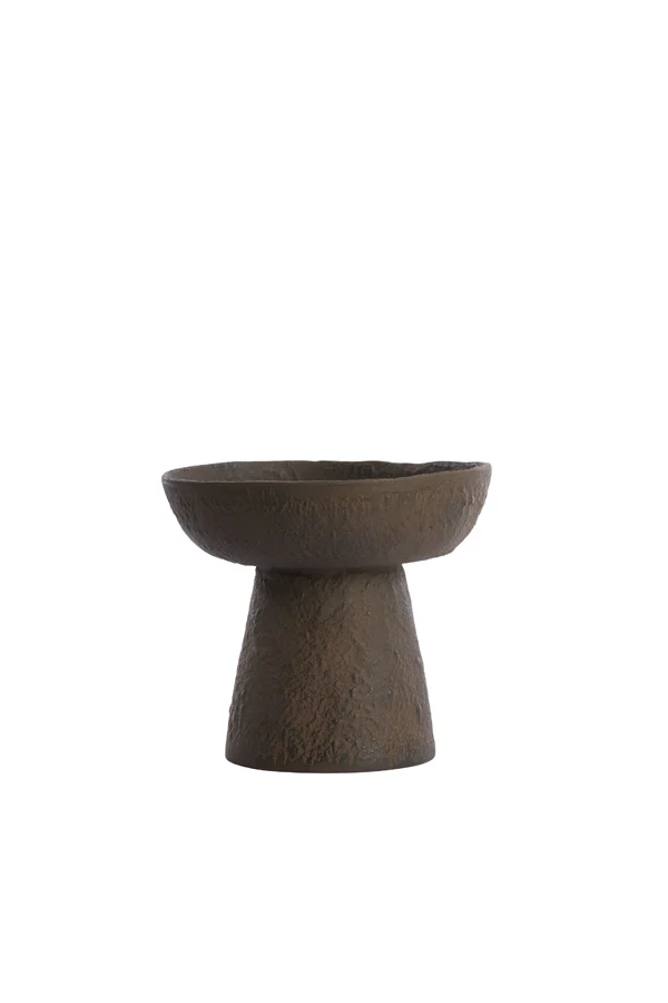 Dish on base 20,5x18 cm OTA dark brown | OUTLET