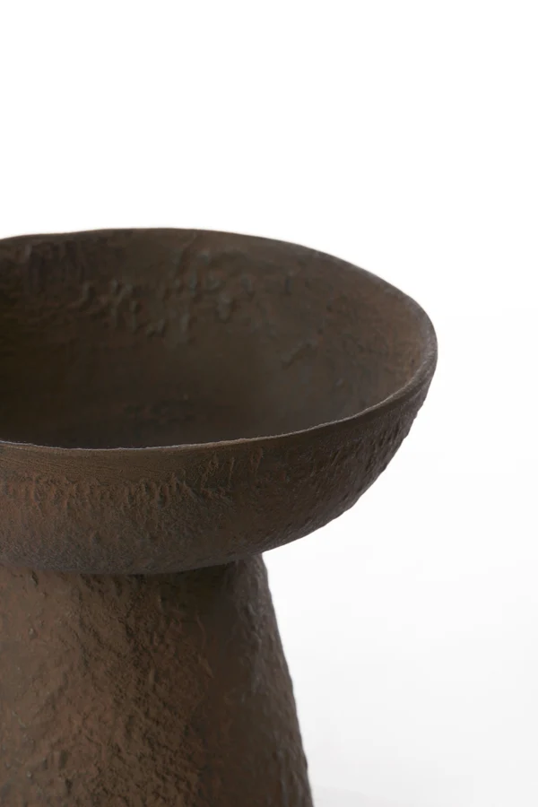 Dish on base 20,5x18 cm OTA dark brown | OUTLET