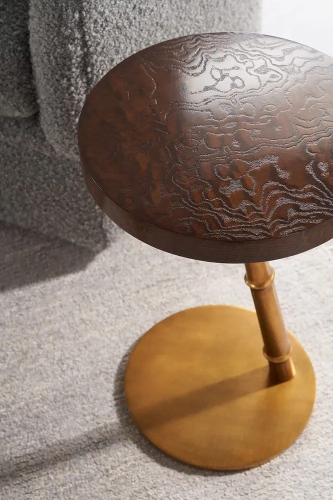 Kesden Accent Table Ash Burl Veneer