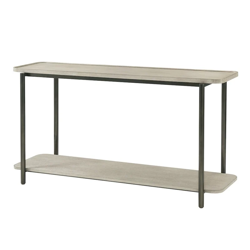 Iron Console Table Veneer Top