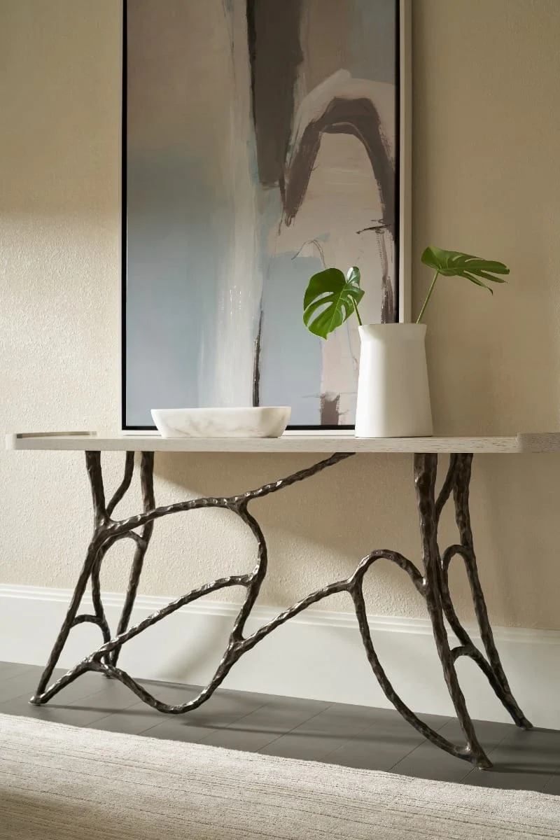 Essence Console Table in White Oak