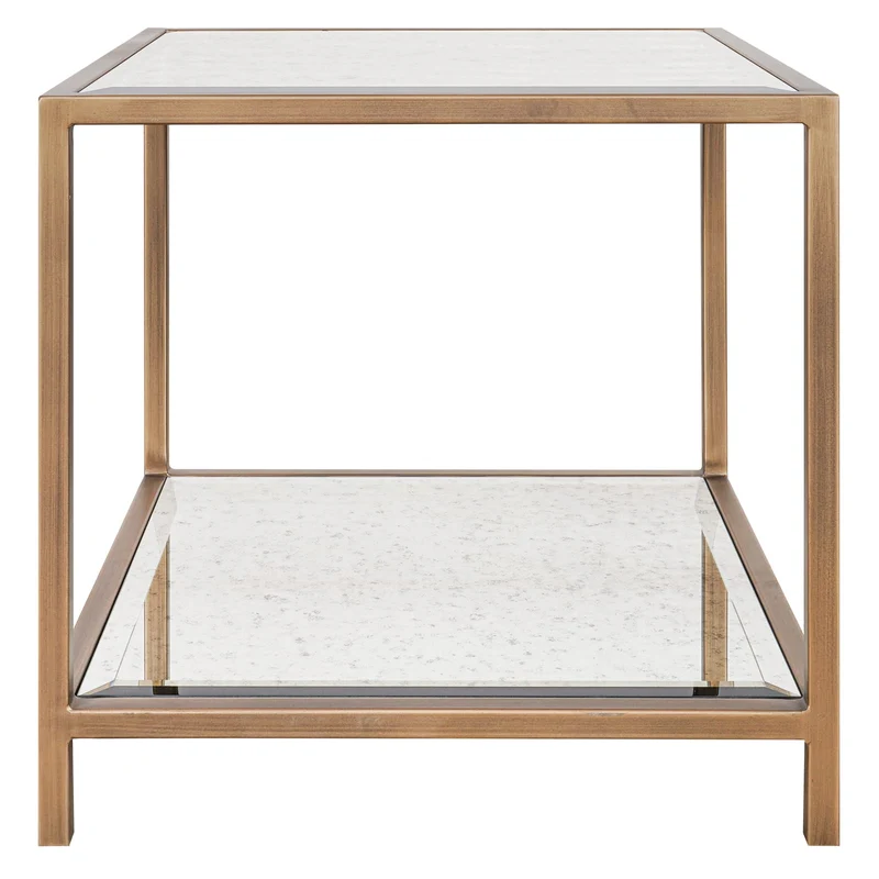Upton Side Table in Antique Brass