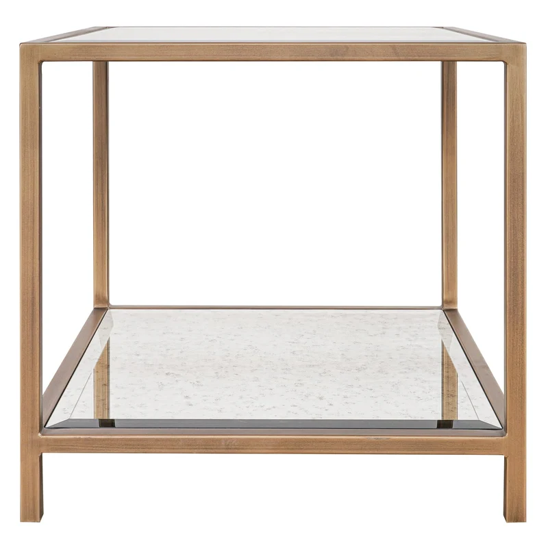 Upton Side Table in Antique Brass