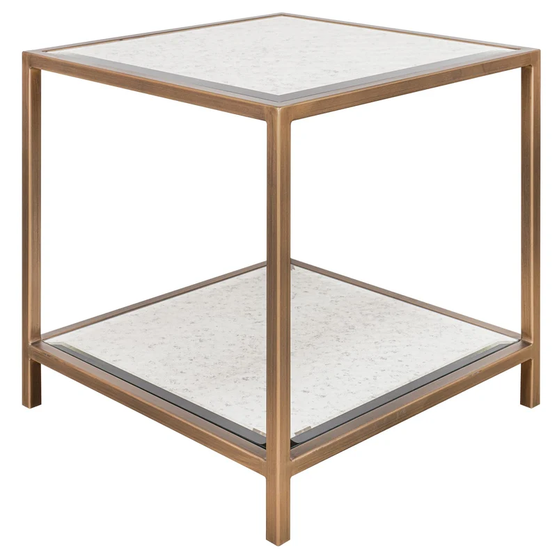 Upton Side Table in Antique Brass