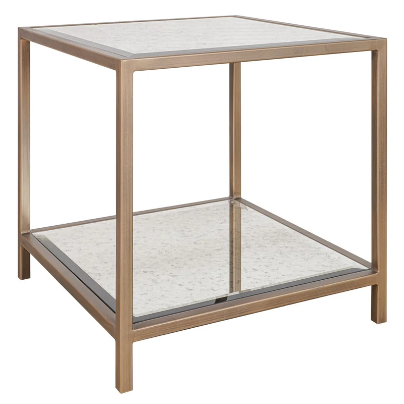 Upton Side Table in Antique Brass