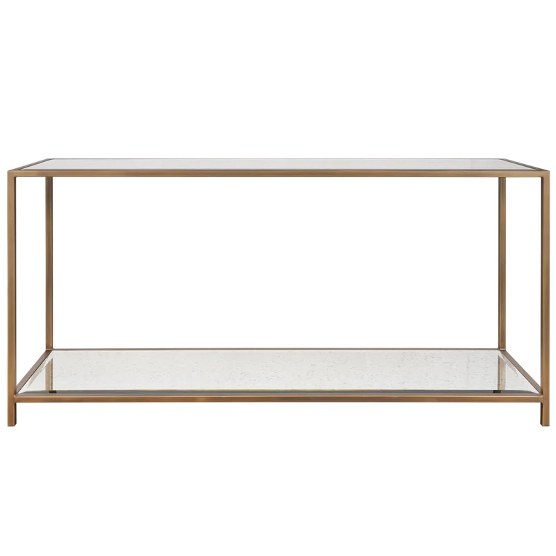 Upton Console Table in Antique Brass