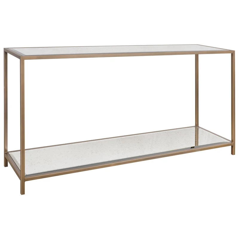 Upton Console Table in Antique Brass