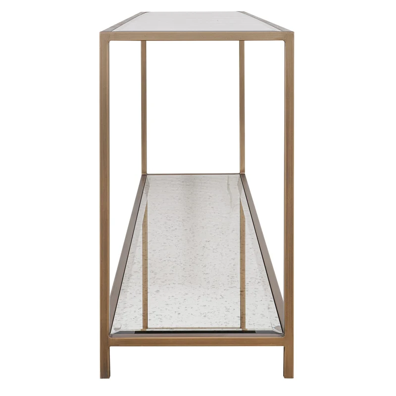 Upton Console Table in Antique Brass