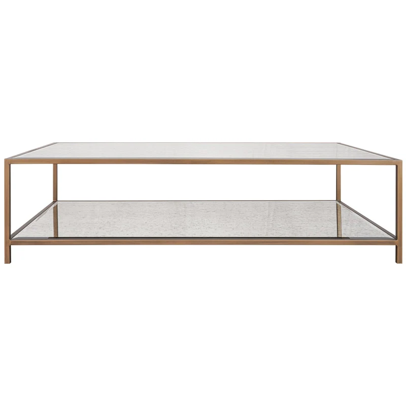 Upton Coffee Table in Antique Brass