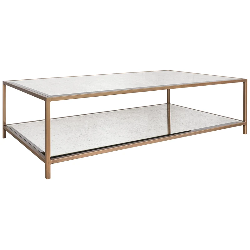 Upton Coffee Table in Antique Brass