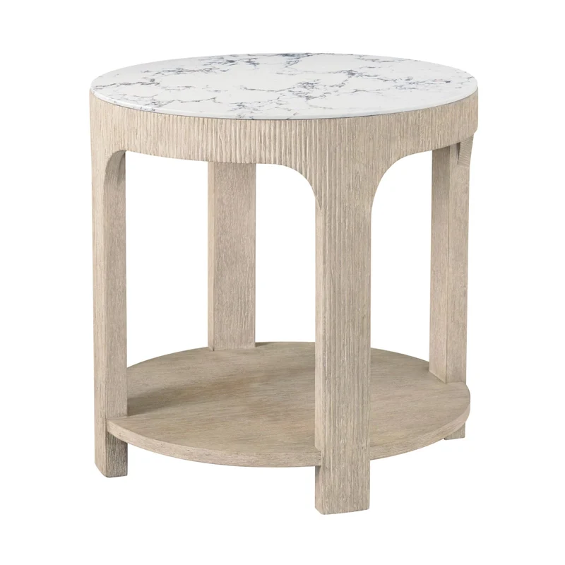 Horizon Round Quartz Side Table