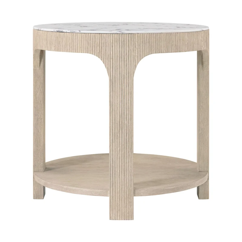 Horizon Round Quartz Side Table