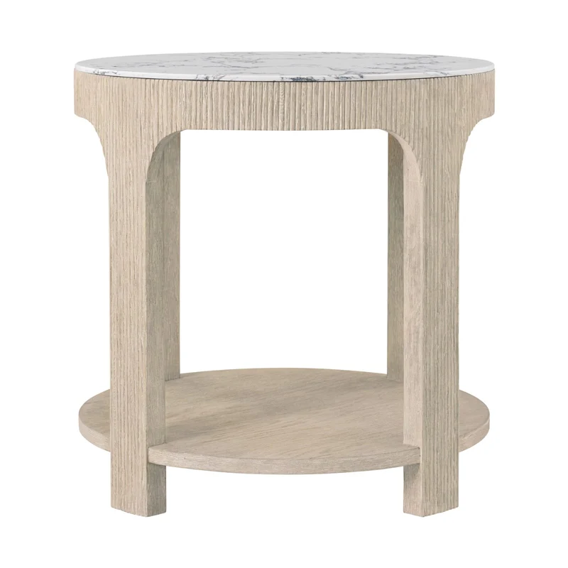 Horizon Round Quartz Side Table