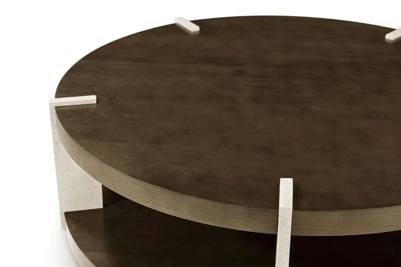 Catalina Round Coffee Table in Earth Finish